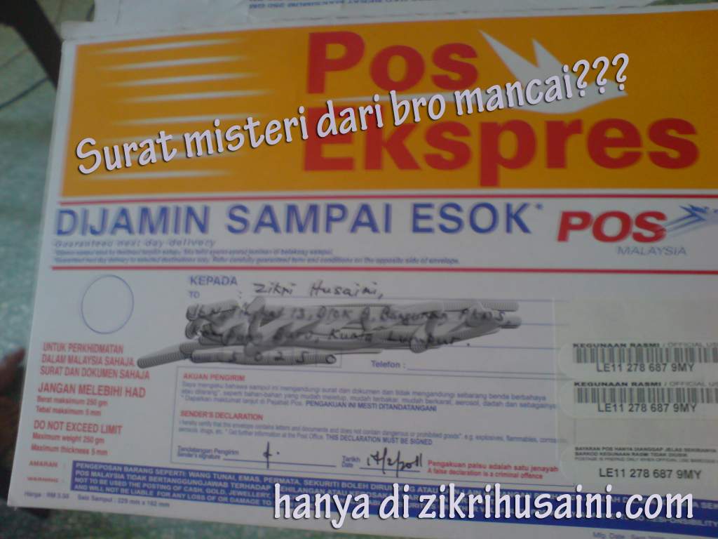 suratmisteri.png , surat pos ekspress, gambar surat, surat ekspress, mesti sampai esok punya!