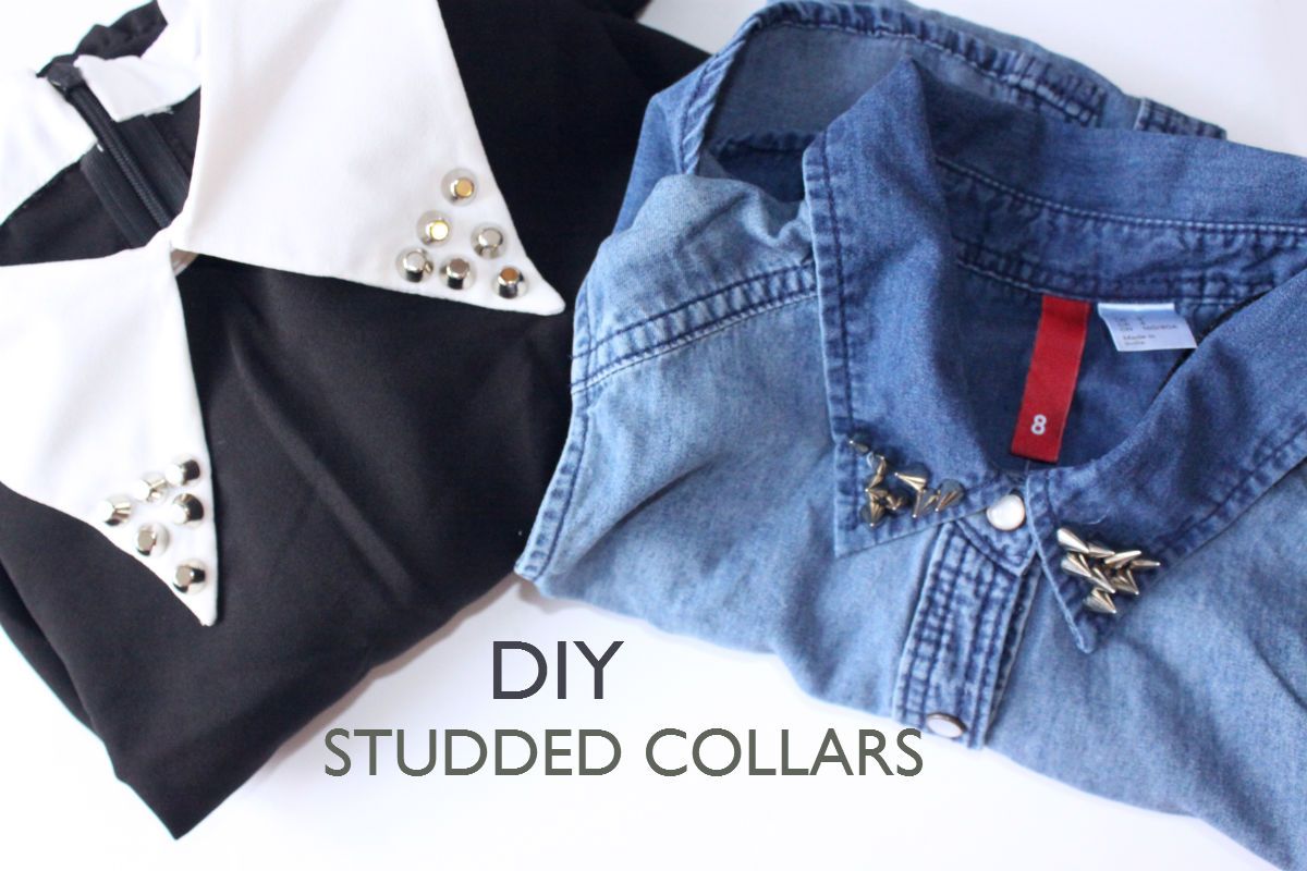 diy studs studding tutorial customizing customising clothing denim blog rivets shirts