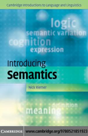 Introducing Semantics (Cambridge, Nick Riemer)