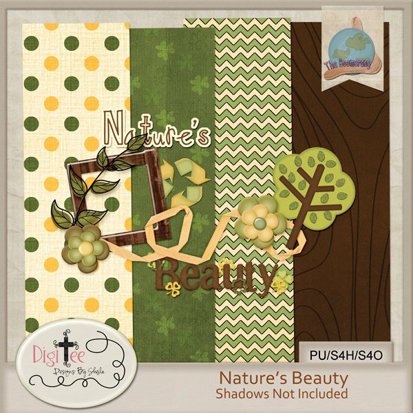 Free scrapbook kit "Natures Bauty" from DigiTee designs