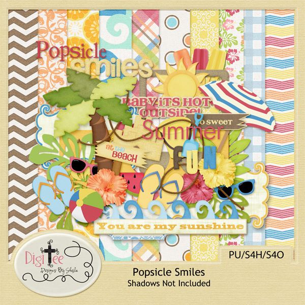 Free scrapbook kit "Popsicle Smiles" from DigiTee