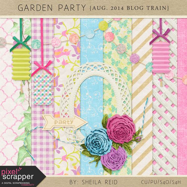 Free scrapbook "Garden Party" from Digitee Designs