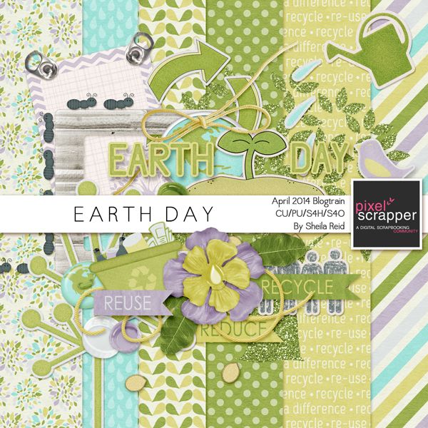 Free scrapbook "Earthday" by DigiTee designs