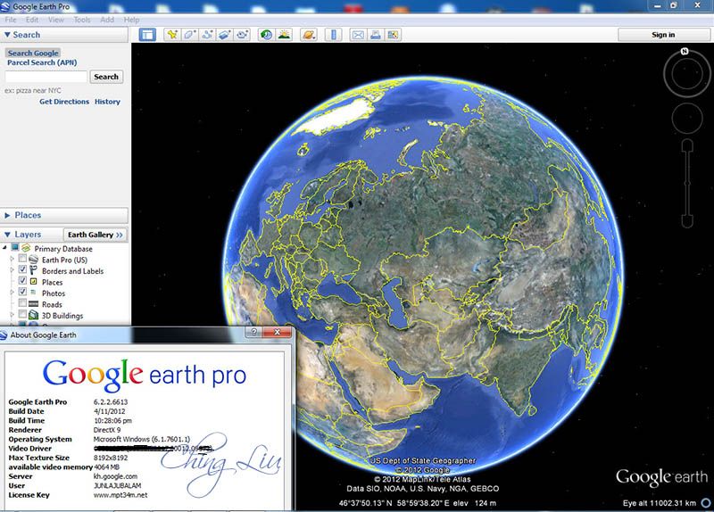 Google Earth Pro 6.2.2.6613 (Patch-MPT) [Chingliu]
