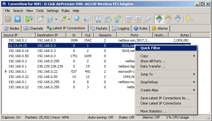 TamoSoft CommView for WiFi 6.3.701 Full With Keygen