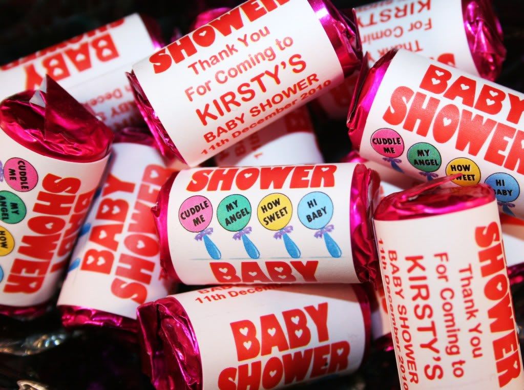25 Personalised Love Heart Sweets for Baby Showers