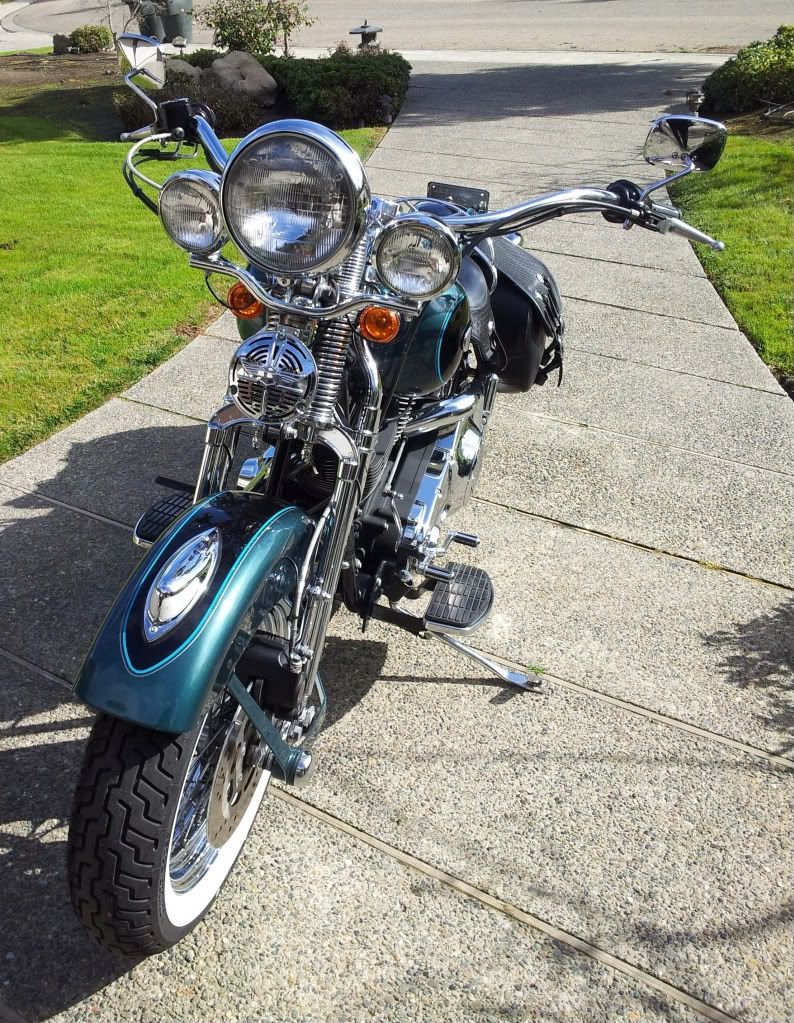 New fatboy Headlight on My Heritage Springer - Harley Davidson Forums