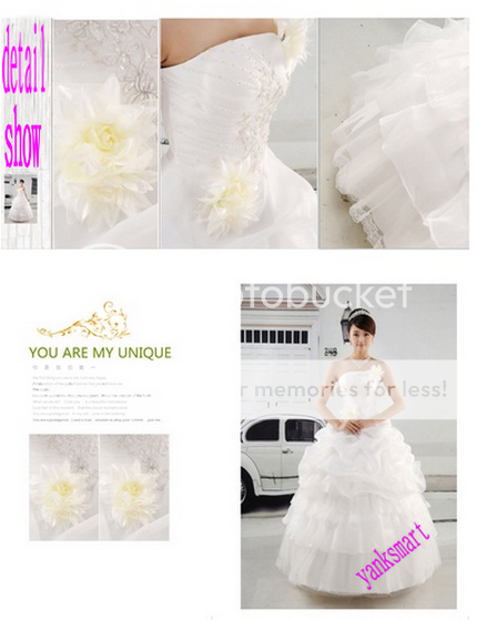 Lac& bright stain princess panniers bra style white elegant wedding 