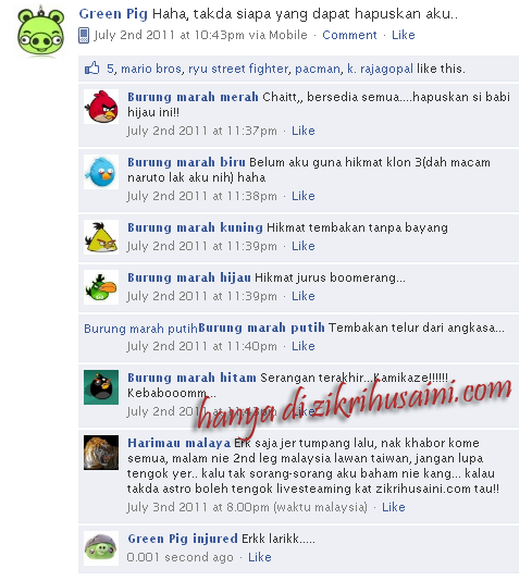  Update status facebook bila geng2 angry bird main fb 