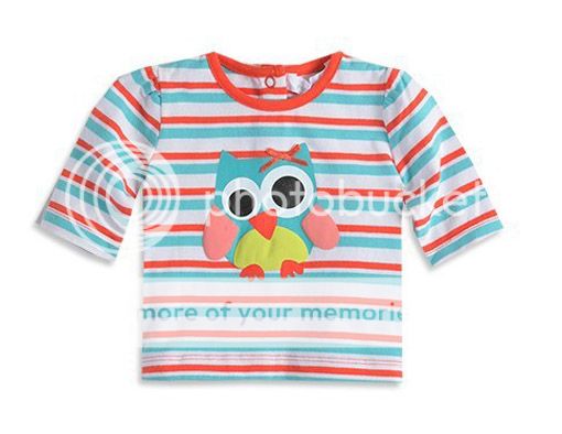 3pcs Baby Girl Kid Owl Outfits Sets Clothes Long Sleeve Coat T Shirt Pants 3 24M