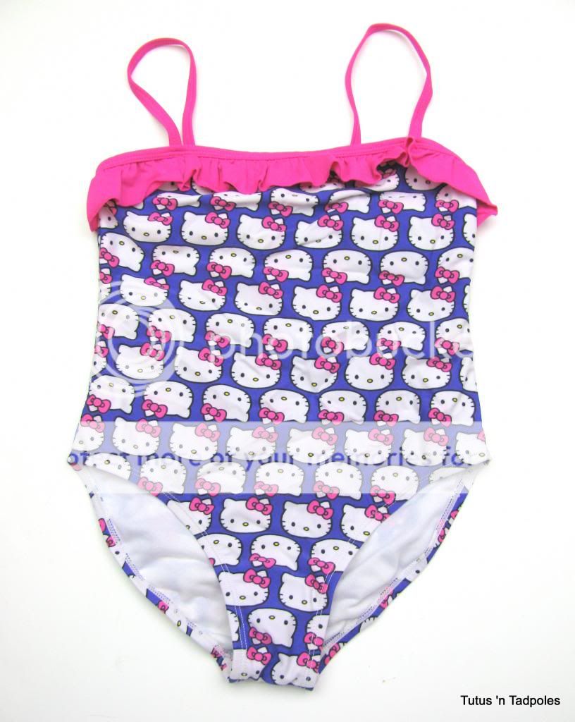 Girls Medium 7 8 Swimsuit Hello Kitty One Piece Bathing Suit Swim ...