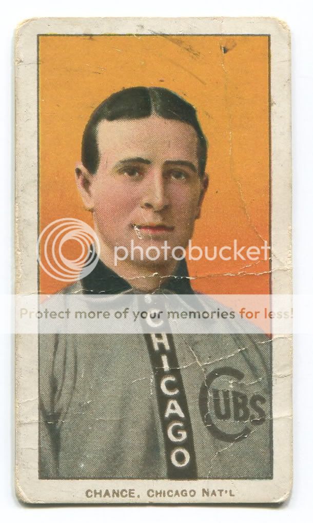 1909 11 T206 Frank Chance HOF Cubs Yellow Portrait  