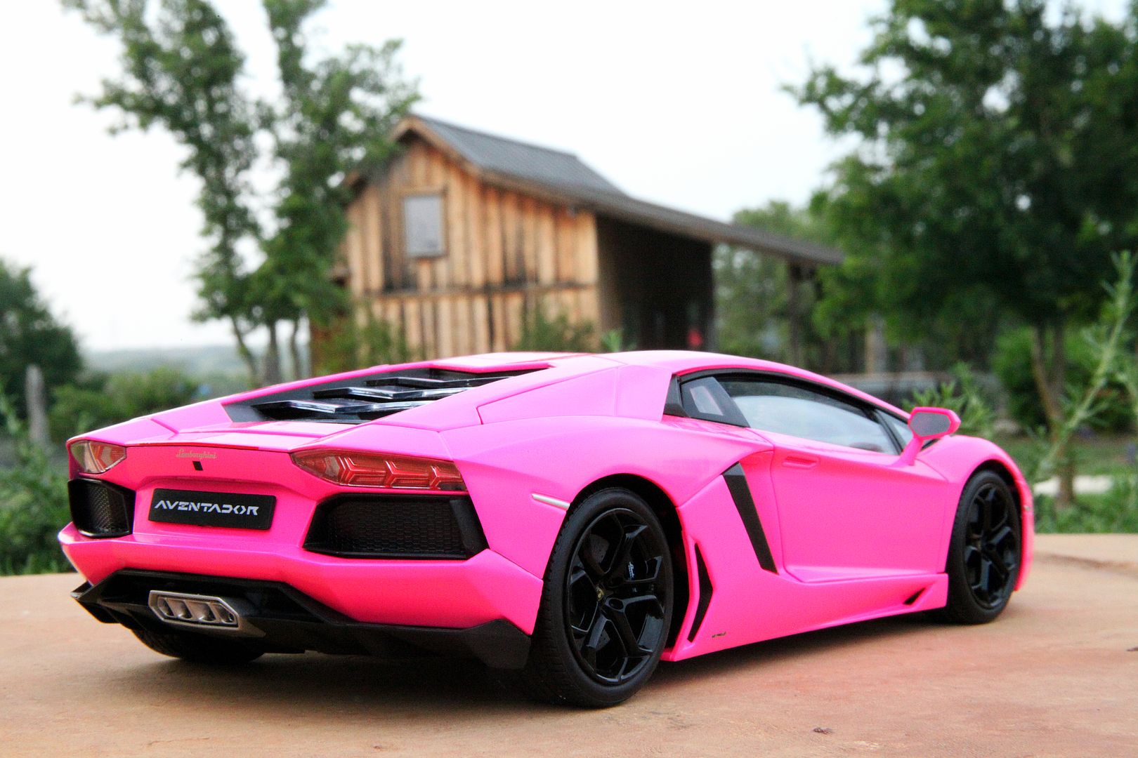 Lamborghini Aventador розовый